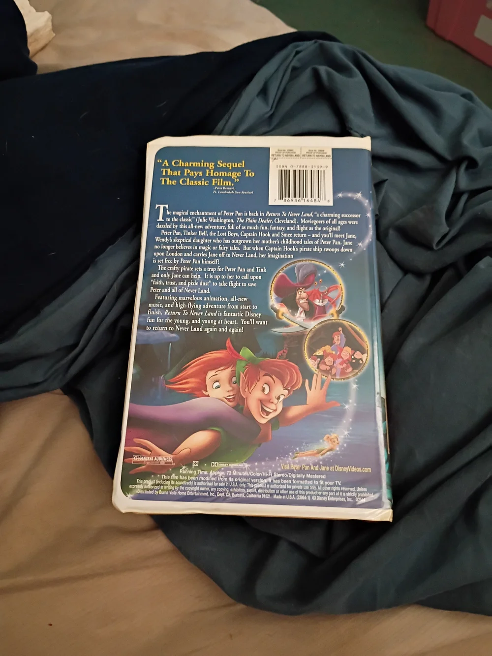 Disney Peter Pan Return to Never Land on VHS